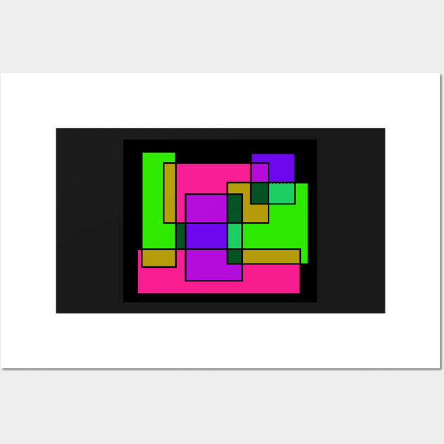 Neon Rectangles - large format Wall Art by Klssaginaw